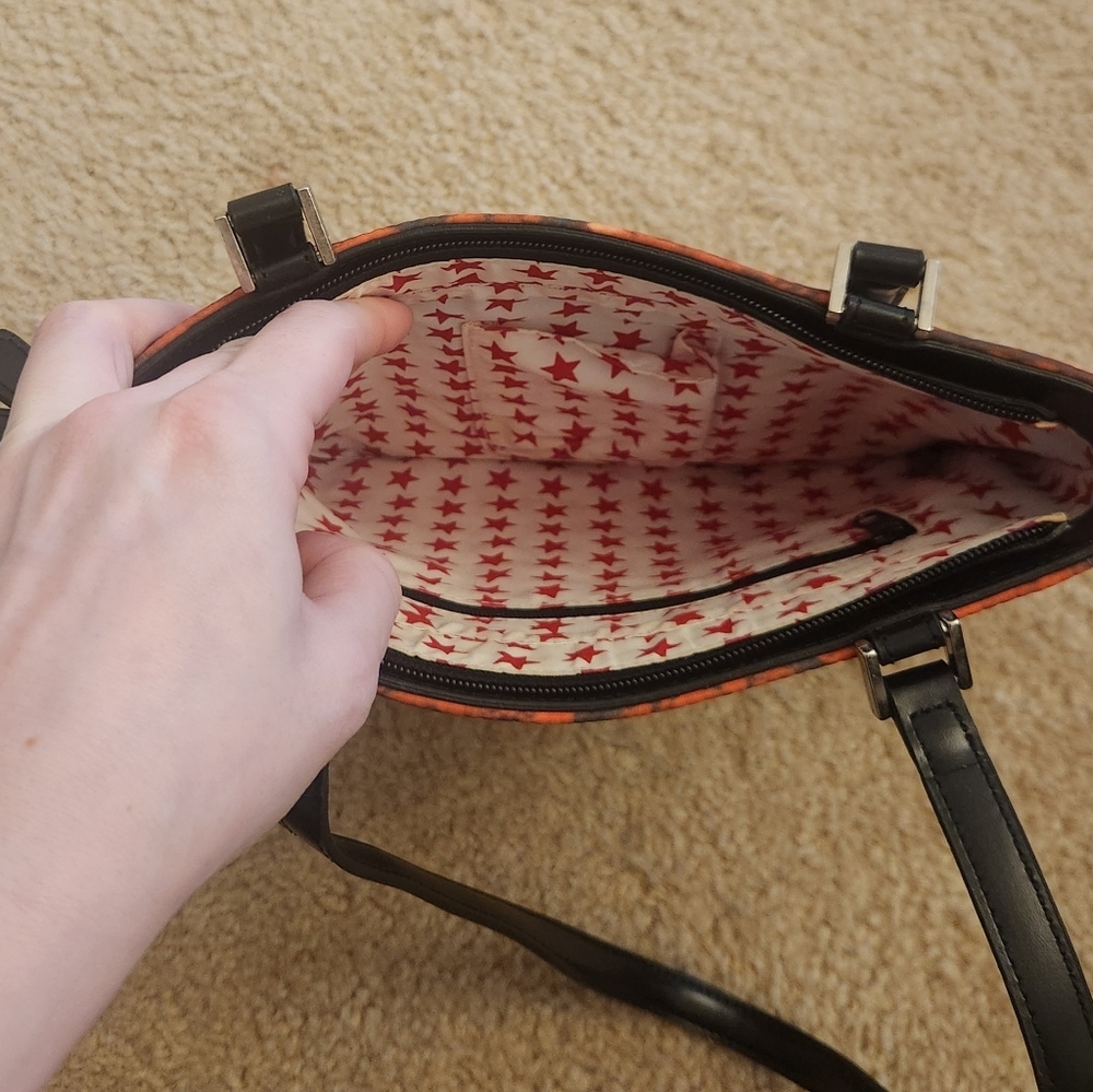 Vtg Audrey Hepburn Shoulder Bag Purse Girl Portrait Red Black #MM - Picture 4 of 5